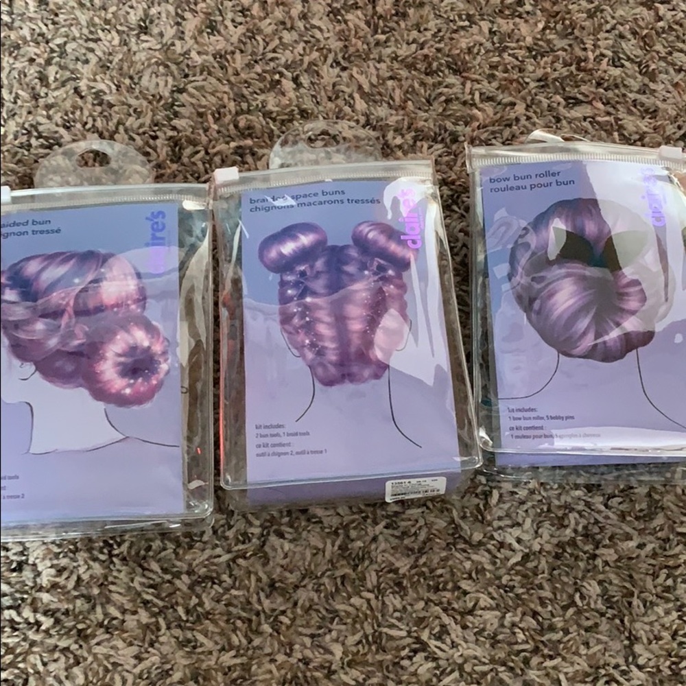 Bundle of 3 Claire’s hair tools/sets barely used